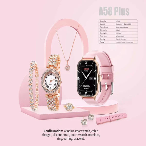 A58 PLUS Gift Sets 6 IN 1 Smart-Watch