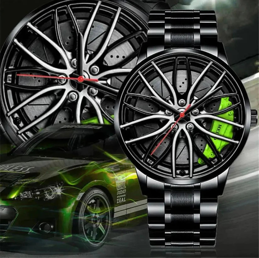 Luxury Stainless Steel Wheel Watch